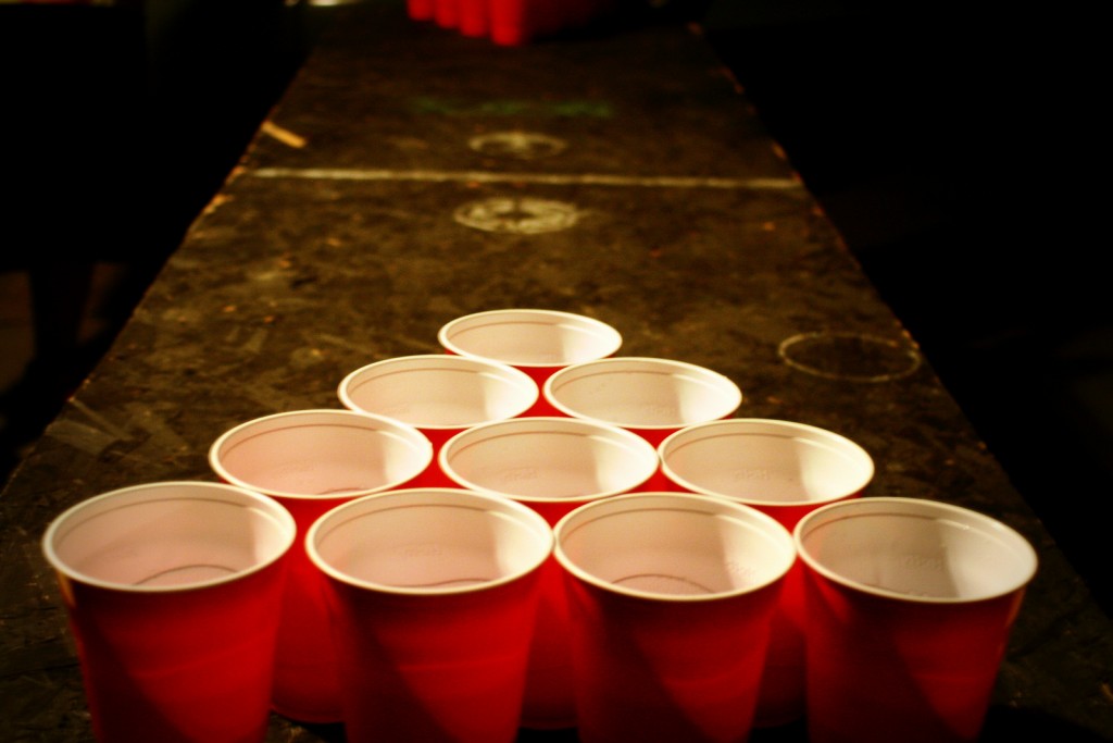 Beer pong can be a fun drinking game, as long as the festivities don’t get out of hand. Photo Courtesy of Flickr user Laura Undem 