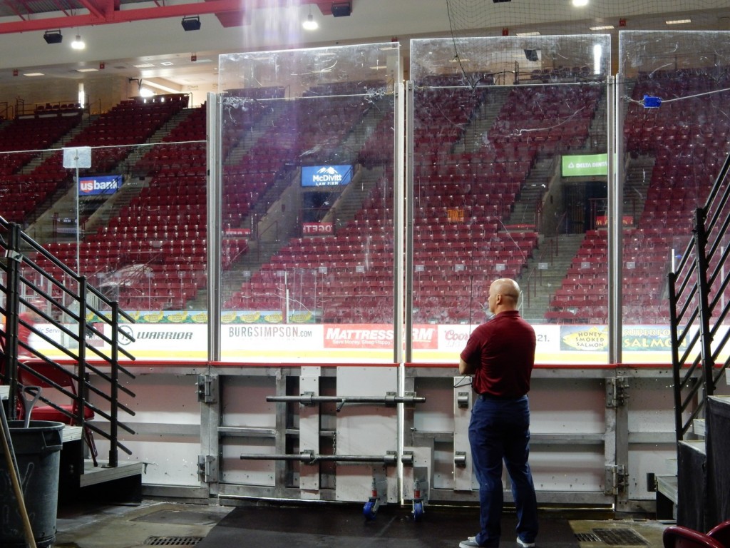 Coach Montgomery and his rink. Photo by Carolyn Angiollo