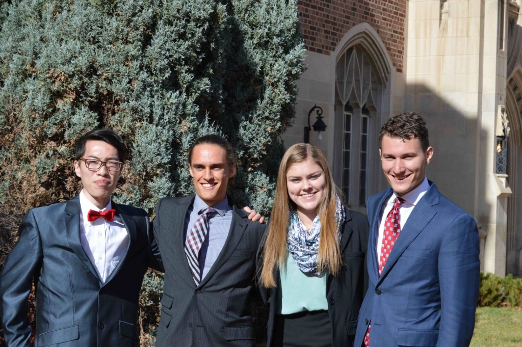 From left to right: Kengo Nagaoka, Nick Stubler, Erin Smith and Evan Swaak.  Connor W. Davis | Clarion