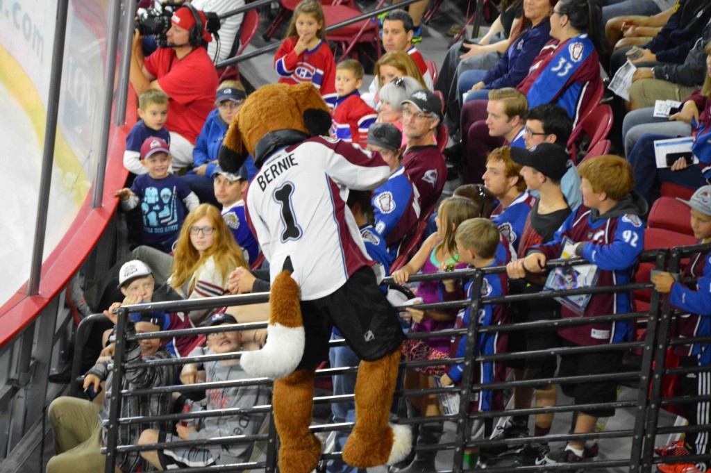Bernie says hello to the fans at Magness. Photo by Julie Gunderson