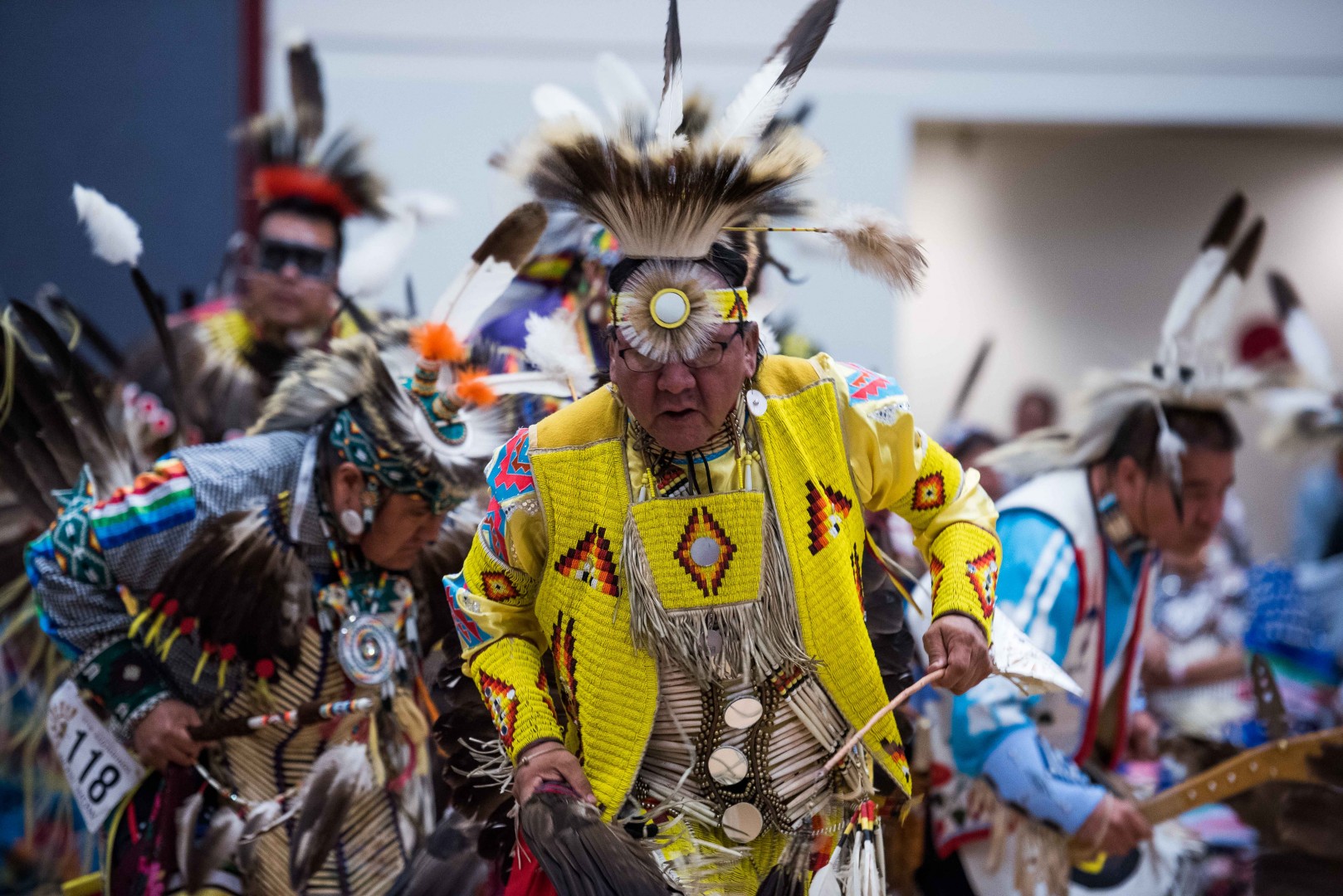 A performer at the Pow Wow. Photo by Gusto Kubiak | Clarion