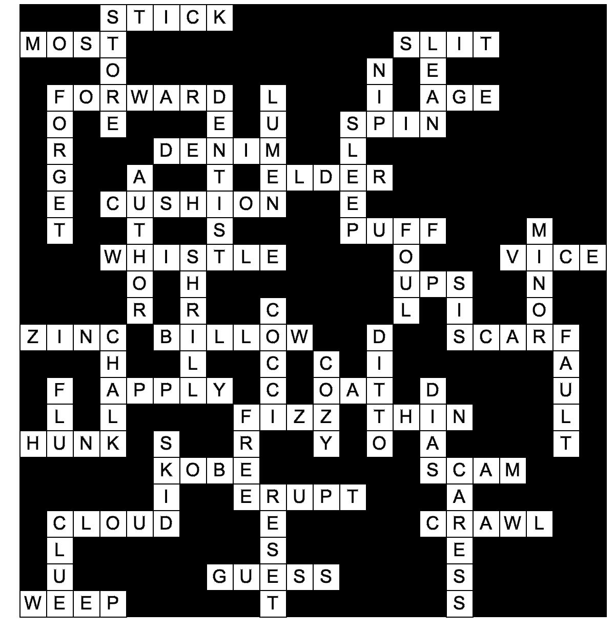 Crossword Puzzle: Spring Quarter Week 7 DU Clarion